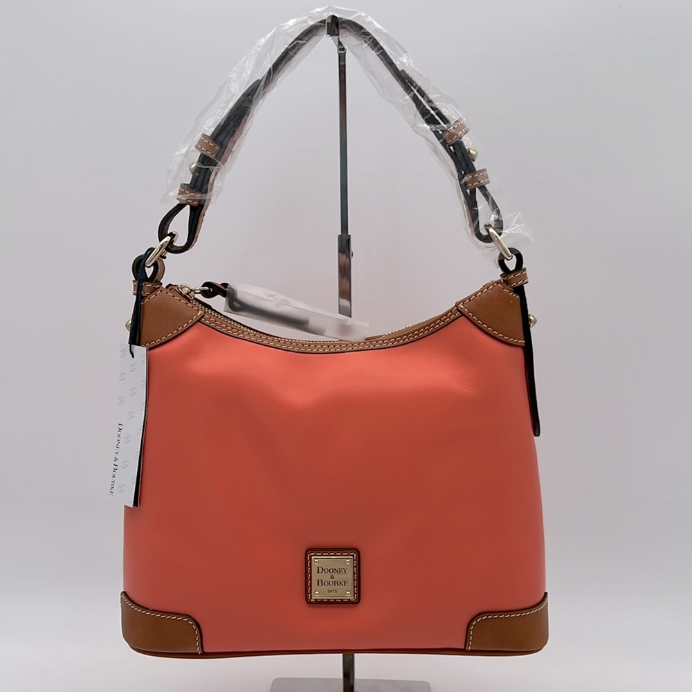 Dooney & Bourke Wexford Leather Small Hobo Coral